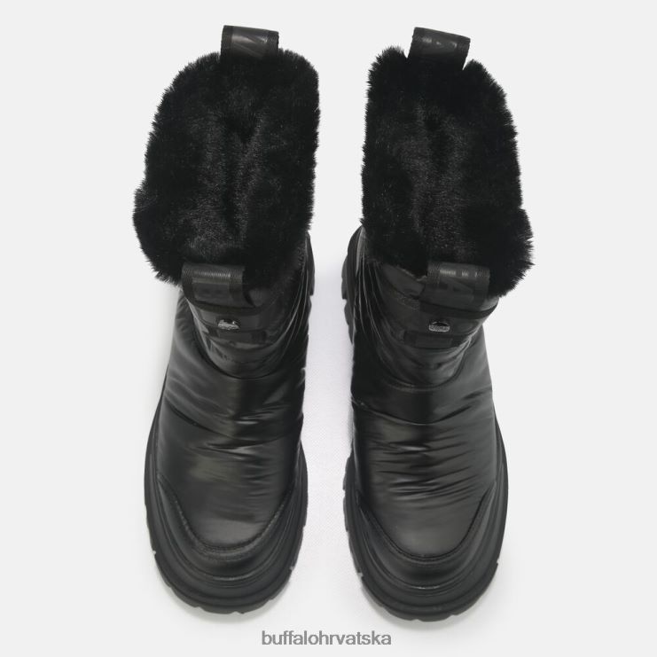 crno Buffalo aspha poplun bootie ravne veganske |čizme TDD6T483